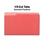 Staples File Folders, 1/3-Cut Tab, Legal Size, Red, 100/Box (ST224550-CC)~#|#~957B9070-506C-4410-B86D7D383D0738E5_sc7