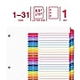 Staples Customizable Table of Contents Numeric Dividers, 1–31 Tabs, Multicolor~#|#~9580556C-0FA3-42AA-AF5869F908524418_sc7