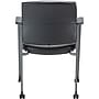 Lorell Healthcare Upholstery Vinyl Guest Chair with Casters, Black (LLR30951)~#|#~959CA187-0D30-4B75-8EF44EDE500F9FE1_sc7