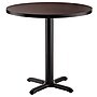 NPS CT Series 36" Round 30" Height Cafe Table, X Base, Black Frame/Mahogany Top (CT13636XDPBTMMY)~#|#~95B24A40-9E7E-4586-A32EED6372C30361_sc7