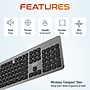 Delton K100 Wireless Keyboard and Optical Mouse Combo, Silver (DKMK100-WB)~#|#~95BC453C-9556-42DA-A1A8E04351AA817D_sc7