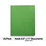 Staples Smooth 2-Pocket Paper Folder, Green, 25/Box (ST27533)~#|#~95D4997D-168B-46EF-840449F1F6096758_sc7