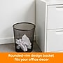 Staples Indoor Trash Can Without Lid, Black Steel Mesh, 4.5 Gal. (56903)~#|#~95DB3DBD-CF69-4208-951A269682787439_sc7