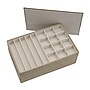 Household Essentials Stackable Jewelry Trays 3 Varieties with Compartments for Necklaces, (HH742-1)~#|#~96167BFF-3F7E-4E6D-8AA97867127C1DE9_sc7