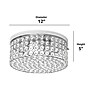 Lalia Home Glam 2 Light 12 Inch Round LED Flush Mount, Chrome (LHM-2003-CH)~#|#~9643E044-1274-4AB1-9D1CA4A0CACF189F_sc7