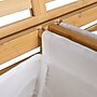 Household Essentials Double Laundry Hamper with Lid, Bamboo/Cotton, Natural (HE1172)~#|#~9659857A-72ED-43EA-8274687566DBAD8A_sc7