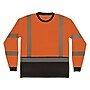 Ergodyne GloWear 8371BK High Visibility Long Sleeve Black Bottom T-Shirt, ANSI Type R Class 3, Orange, Large (22304)~#|#~966302AA-D22A-4C5D-8363E2C1BBB468FA_sc7