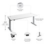 Bush Business Furniture Move 40 Series 72"W Electric Height Adjustable Standing Desk, White/Cool Gray Metallic (M4S7230WHSK)~#|#~96962CFD-B18C-4F29-BFD24A1C26200EEF_sc7