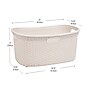 Mind Reader 10.57-Gallon Laundry Basket with Handles, Plastic, Ivory (40LBASK-IVO)~#|#~96AF0040-3684-4555-93AE8EBA93453BD8_sc7