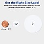 Avery Waterproof Laser/Inkjet Labels, 2" Diameter, White, 12 Labels/Sheet, 25 Sheets/Pack, 300 Labels/Pack (22877)~#|#~96BA754A-7C0B-414F-90B0E2DAD49EAE4D_sc7