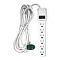 GoGreen Power 6-Outlet Surge Protector, 12', White (GG-16103M-12)~#|#~96C7EDD8-D5BB-4C6B-B0EDF72172682512_sc7