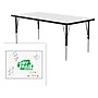 Correll Rectangular Activity Table, 48" x 30", Height-Adjustable, Frosty White/Black (A3048DE-REC-80)~#|#~96E74863-6137-46C7-B8CCD5E694F4CF61_sc7