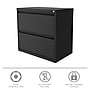Hirsh Lateral 101 2-Drawer Lateral File Cabinet, Letter/Legal Size, Lockable, 27.75"H x 30"W x 17.63"D, Charcoal (24084)~#|#~9701A35C-44C5-4D8A-908C5DAA5CC69AEA_sc7