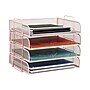 Mind Reader Metal Side Loading Stackable Letter Tray, Pink (DSTACK4-PNK)~#|#~970C5502-8548-4FE7-BC1BD2466D8E8B4D_sc7