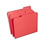 Staples Reinforced Colored File Folders, Letter Size, 3‑Tab Design, Red, Heavy‑Duty Construction, 100/Box~#|#~971A8D63-7102-40B2-A1E2D21A44CA256B_sc7