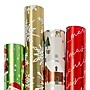 JAM Paper Christmas Wrapping Paper, 25 Sq. ft. x 30", Holographic Merry Christmas Set, 4/Pack (165H4MC)~#|#~971F2577-B32F-44EB-B198C8A71BFAA13E_sc7