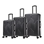 InUSA Drip Hardside Spinner Luggage Set, TSA Checkpoint Friendly, Black (IUDRISML-BLK)~#|#~97214C47-AE58-4942-8A0905D3C05B77EA_sc7