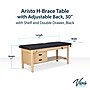 Viva Comfort Aristo Wood Physician Adjustable Exam Table with Shelf, 2 Drawer Cabinet, Paper Holder, 500 lb. Capacity, Black~#|#~97224C56-6735-442C-865FCDF55824E786_sc7