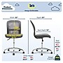 Serta Essentials Armless Ergonomic Bonded Leather/Mesh Swivel Task Chair, Gray (48740A)~#|#~9728BC17-D6DB-4D60-8FDE3C2EE34F34D6_sc7