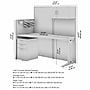 Bush Business Furniture Office in an Hour 63"H x 65"W Cubicle Panel Workstation, Mocha Cherry (WC36892-03STGK)~#|#~9737B5B0-69D5-4C6F-8EE9BA9944C4C235_sc7