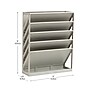 Mind Reader 5-Compartment Mountable Plastic Vertical File Storage, Beige (WALLANCH-BEI)~#|#~973895ED-4299-4A6E-83698D58B0B61A1A_sc7