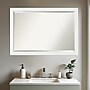 Amanti Art Vanity White Narrow Frame Wall Mirror, 27.5" x 39.5" (A42674593623)~#|#~97452D3F-B5F1-4964-B001889B49871DA0_sc7