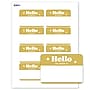 Avery Adhesive Name Tags, Pre-printed Gold Hello My Name Is Design~#|#~9748EE84-481D-4E19-9D39ACF1845322AA_sc7