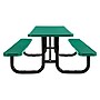 Global Industrial 8' Rectangular Picnic Table, Expanded Metal, Green (277153GN)~#|#~97612D2B-BD3F-41FA-BE0BF11A20506EC6_sc7