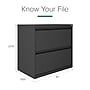 Hirsh Lateral 101 2-Drawer Lateral File Cabinet, Letter/Legal Size, Lockable, 27.75"H x 30"W x 17.63"D, Charcoal (24084)~#|#~97613301-E381-4096-97FEF26222000040_sc7