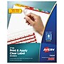 Avery Index Maker Paper Dividers with Print & Apply Label Sheets, 8 Tabs, Multicolor, 25 Sets/Pack (11424)~#|#~9790964D-307D-43DB-B2F55338A8757CE7_sc7