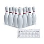 Champion Sports Plastic Bowling Pin Set, Red/White, 10/Set (CHSBP10)~#|#~979FEC03-57E7-499F-8D7418A8808C404C_sc7