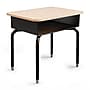 Staples 23.8"W Adjustable Student Desk, Black/Brown (ST63538)~#|#~97A8287E-4923-4981-9714716B768432E4_sc7