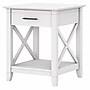 Bush Furniture Key West 20" x 20" End Table, Pure White Oak (KWT120WT-03)~#|#~97B4491F-9869-44BF-9828436FAF8046A9_sc7