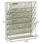 Staples 5-Pocket Metal Mesh Mountable Wall File, Letter Size, Sage Green (ST63849)~#|#~97ED47A7-1BB5-4061-AFAAB2DD52EE1F4A_sc7