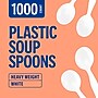 Perk Plastic Soup Spoons, Heavyweight, White, Disposable Spoons for Breakroom & Foodservice, 1000/Carton~#|#~98076766-93C4-4872-815107117E5E2D5F_sc7