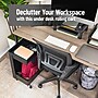 Mind Reader 2-Shelf Metal Mobile Utility Cart with Lockable Wheels, Black (UDCART-BLK)~#|#~980A5BAA-11BF-4C42-BBC42B7F6D1169F0_sc7