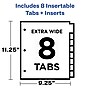 Avery Big Tab Insertable Plastic Divider, 8 Tabs, Multicolored (11903)~#|#~98189E08-DF22-4F19-812B30572A1FB816_sc7