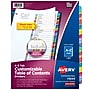 Avery Ready Index Table of Contents Paper Dividers, A-Z Tabs, Contemporary Multicolor (11844)~#|#~98748606-B0A8-49DC-8A42E595A12D8B5F_sc7