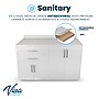 Viva Comfort 36'' H x 48" Exam Room Medical Cabinet with 24" Right Side Desk, 4 Doors, 2 Drawers, Gray (902-48NS-GRY-AO)~#|#~9875DF2E-547F-40D5-BD9A5DC15BA398FC_sc7