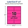 Avery Laser/Inkjet Rectangle Multipurpose Labels, 2" x 4", Neon Magenta, 200/Pack (94207)~#|#~9876998C-A952-45EC-9F5E4EB7CBA38090_sc7