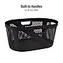 Mind Reader 10.57-Gallon Laundry Basket with Handles, Plastic, Black, 2/Set (2HHAMP40-BLK)~#|#~98794A7F-6DBB-44FB-B297E13D6C97997C_sc7