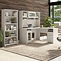 Bush Furniture Cabot 60" L-Shaped Desk with Hutch and 5-Shelf Bookcase, Linen White Oak (CAB011LW)~#|#~98B2108F-4331-4069-9D9791E06090492A_sc7