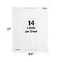Staples Laser/Inkjet Address Labels, 1 1/3" x 4", White, 14 Labels/Sheet, 250 Sheets/Box, 3500 Labels/Box (ST18065-CC)~#|#~98D4D5BD-A5C2-447B-A45FF094BEB07C71_sc7