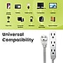 GoGreen Power 15' Extension Cord, 3-Outlet, 16 AWG, White (GG-19615)~#|#~98DCDEC2-2D56-4A8F-802506317780FB55_sc7