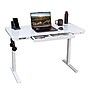 Victor Technology Electric Rectangular Adjustable Glass Standing Desk, White (DC950W)~#|#~98E06139-EFB0-471E-BF44DAF9501E307D_sc7