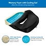 Mount-It! Ergo Collection Premium Memory Foam Seat Cushion, Black (MI-1103)~#|#~991416C5-0909-4B89-BF89F6611484564B_sc7
