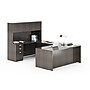 Boss Office Products 66"W U-Shaped Executive Desk with Box/Box/File Storage Pedestal and 4 Door Hutch, Driftwood (GROUPA15-DW)~#|#~9916B27F-F231-413F-83B17F0B334A150E_sc7