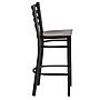 Flash Furniture HERCULES Series Traditional Metal Ladder Back Restaurant Barstool, Black/Walnut Wood (XUDG697BBARWAW)~#|#~993EE9B0-D8BE-496D-98A545AD8C88693F_sc7