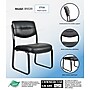 Boss Armless Leather Sled Base Side Chair, Black (B9539)~#|#~9947C46C-DF2F-4398-B528B12D1AFAD459_sc7