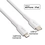 NXT Technologies™ 6 ft. Braided  Lightning  to USB-C Cable, White (NX60476)~#|#~995FE038-5D06-43C0-B1BD6176F7D980D2_sc7